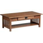 Mission Style Large Coffee Table w/ Drawer CF-045