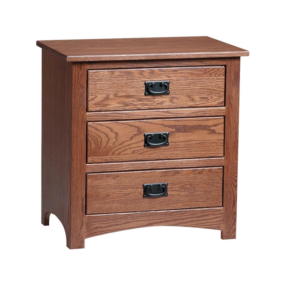 Mission 3 Drawer Nightstand 204 Mission 3 Drawer Nightstand - Image 1