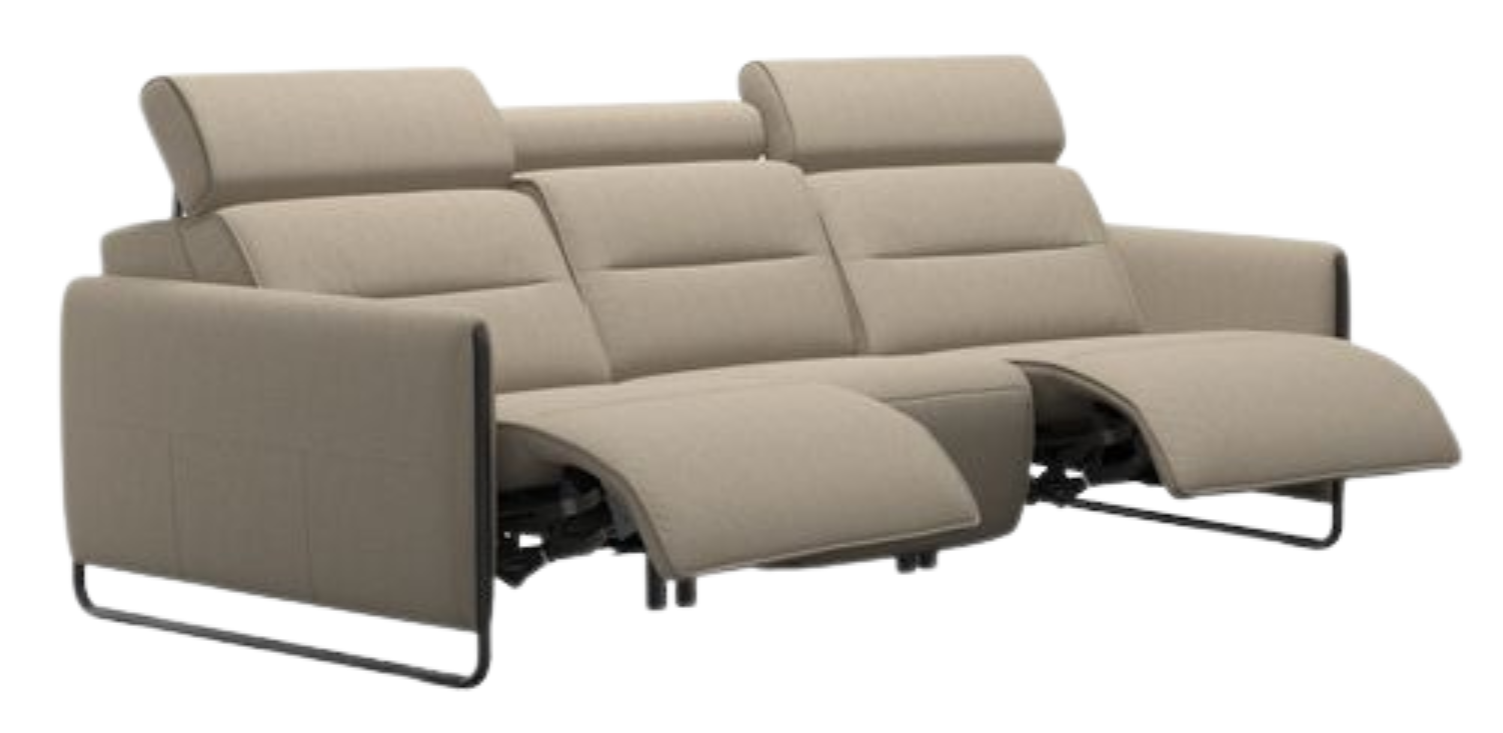 Stressless® Emily Steel 1 seater + Angled module + 1 seater (with 2 Power seats)