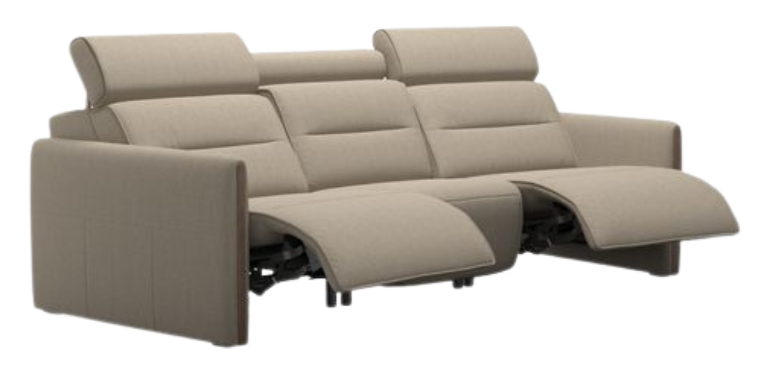 Stressless® Emily Wood 1 seater + Angled module + 1 seater (with 2 Power seats)
