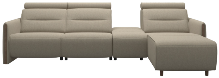 Emily Wood 2 seater + Center + Long Seat (M) (with 1 Power seat) Stressless® Emily Wood Sectional - Image 1