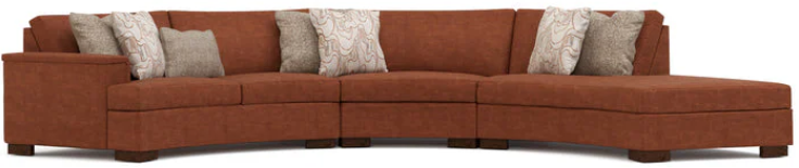 Hayward Large Curved Sectional - Left-facing (arm on sitter's right)