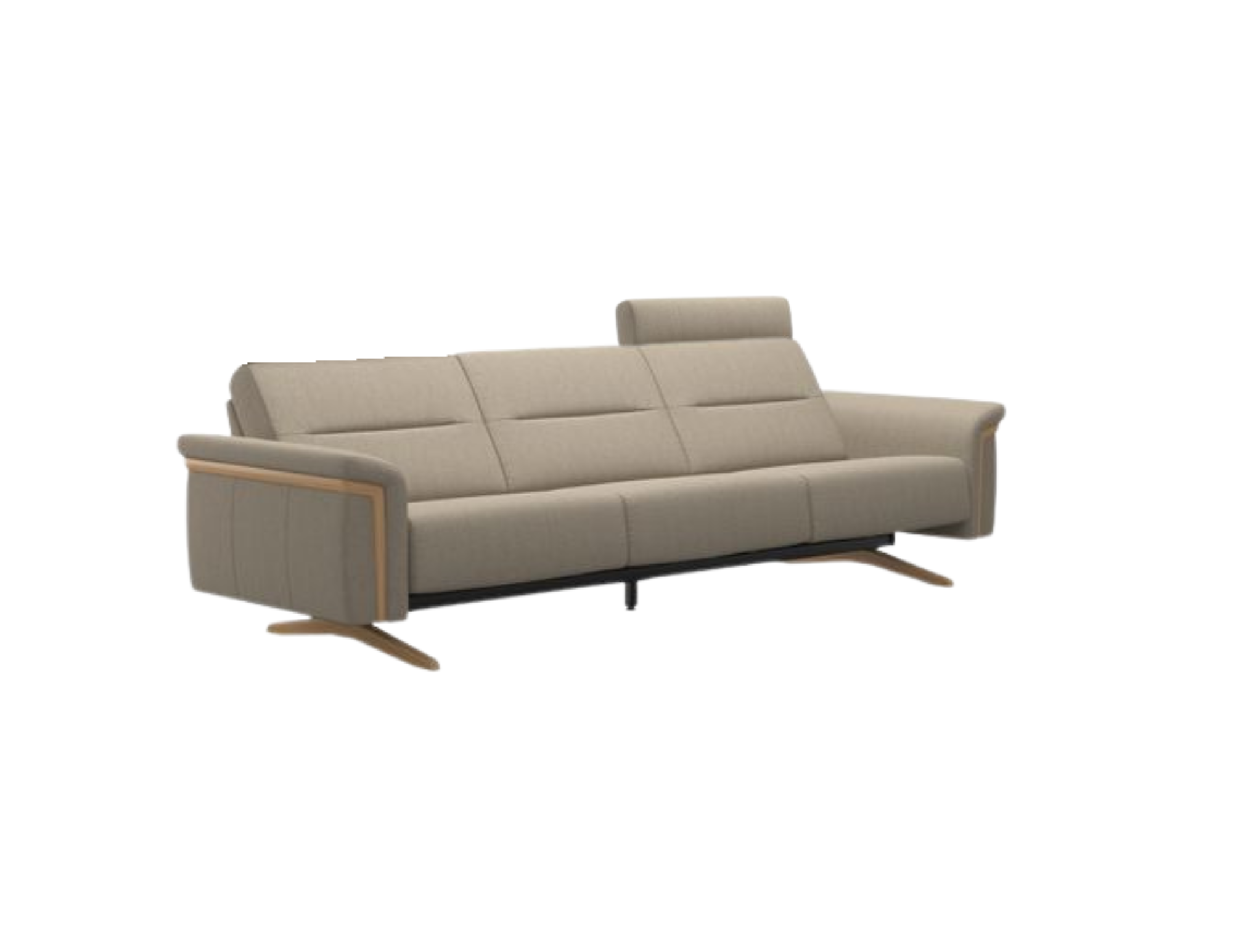 Stressless® Stella Wood 3 seater with 1 headrest