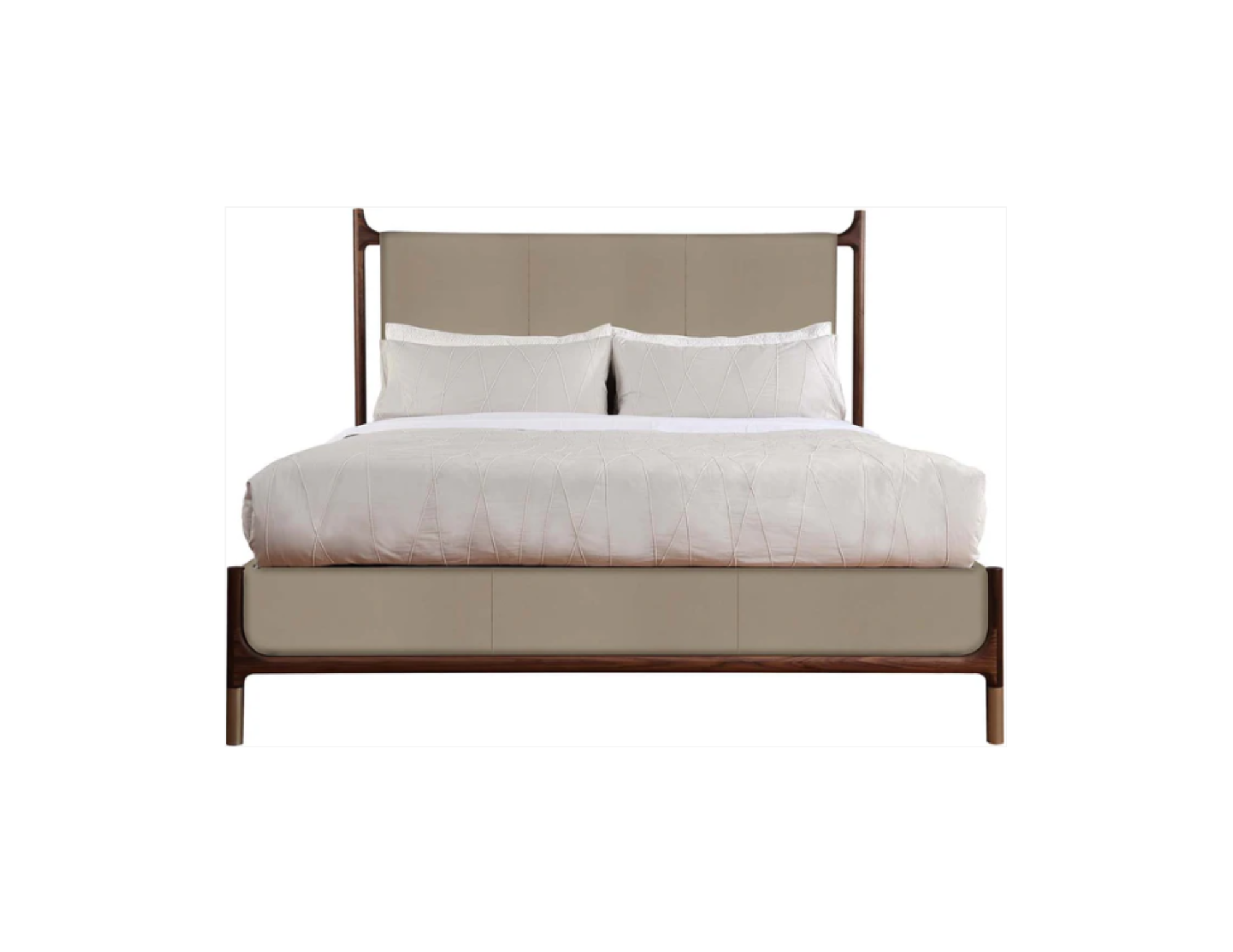 Walnut Grove Upholstered Bed Leather Walnut Grove Upholstered Bed - Leather / California King - Image 1