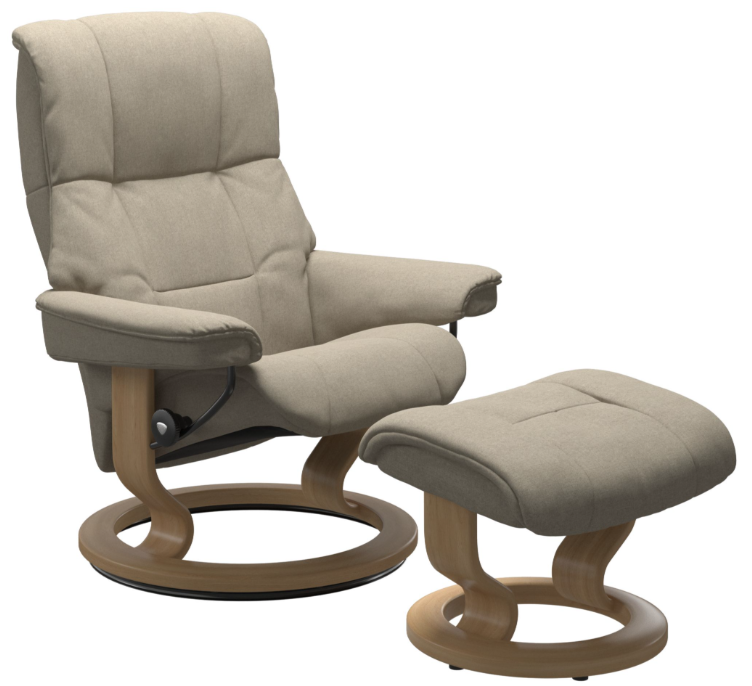 mayfair classic Stressless® Mayfair (M) Classic Base Recliner with Ottoman - Image 1