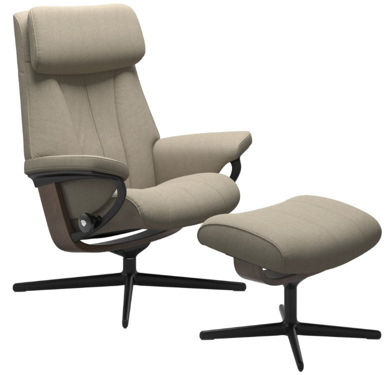 paul cross Stressless® Paul (M) Cross Base Recliner with Ottoman - Image 1