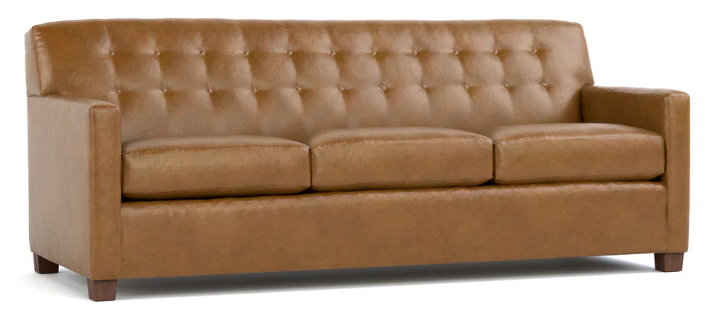Walnut Grove Design-Your-Own 82-inch Sofa - Narrow Track Arm, Tufted Back, Tapered Leg